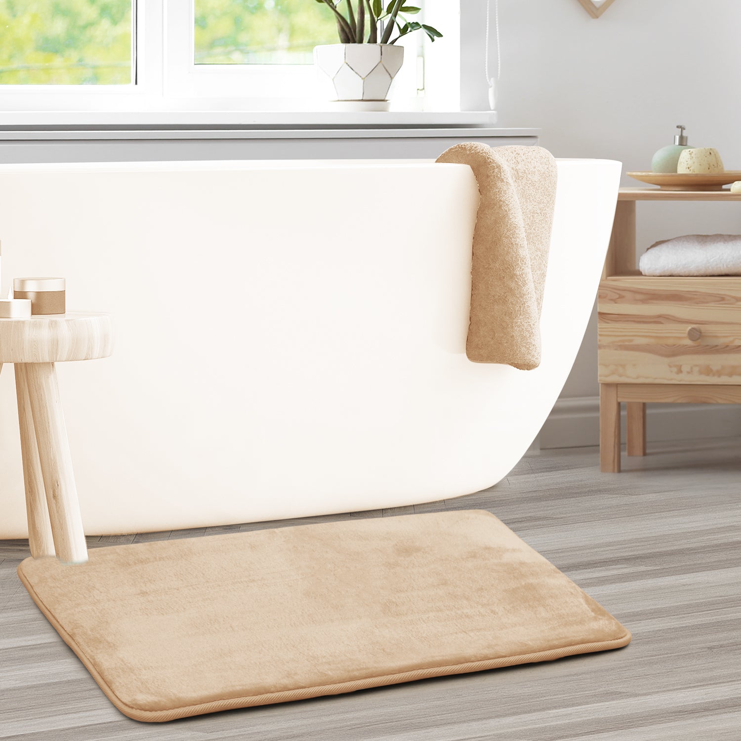 1p Memory Foam Bath Bathmat, Anti-skid Durable Floor Rug, Cozy