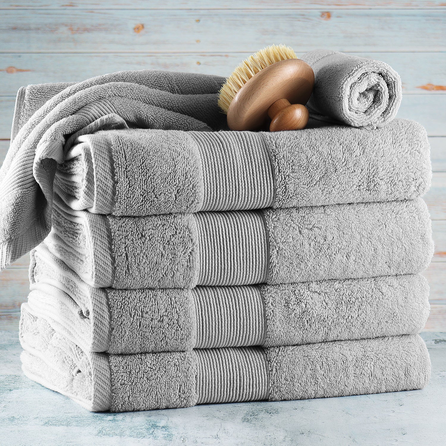 COTTON CRAFT Hotel Spa Luxury Bath Towel - 4 Pack - Oversized Extra Large  30 x 58 - Heavyweight 700 GSM 2 Ply Ringspun Cotton - Soft Absorbent