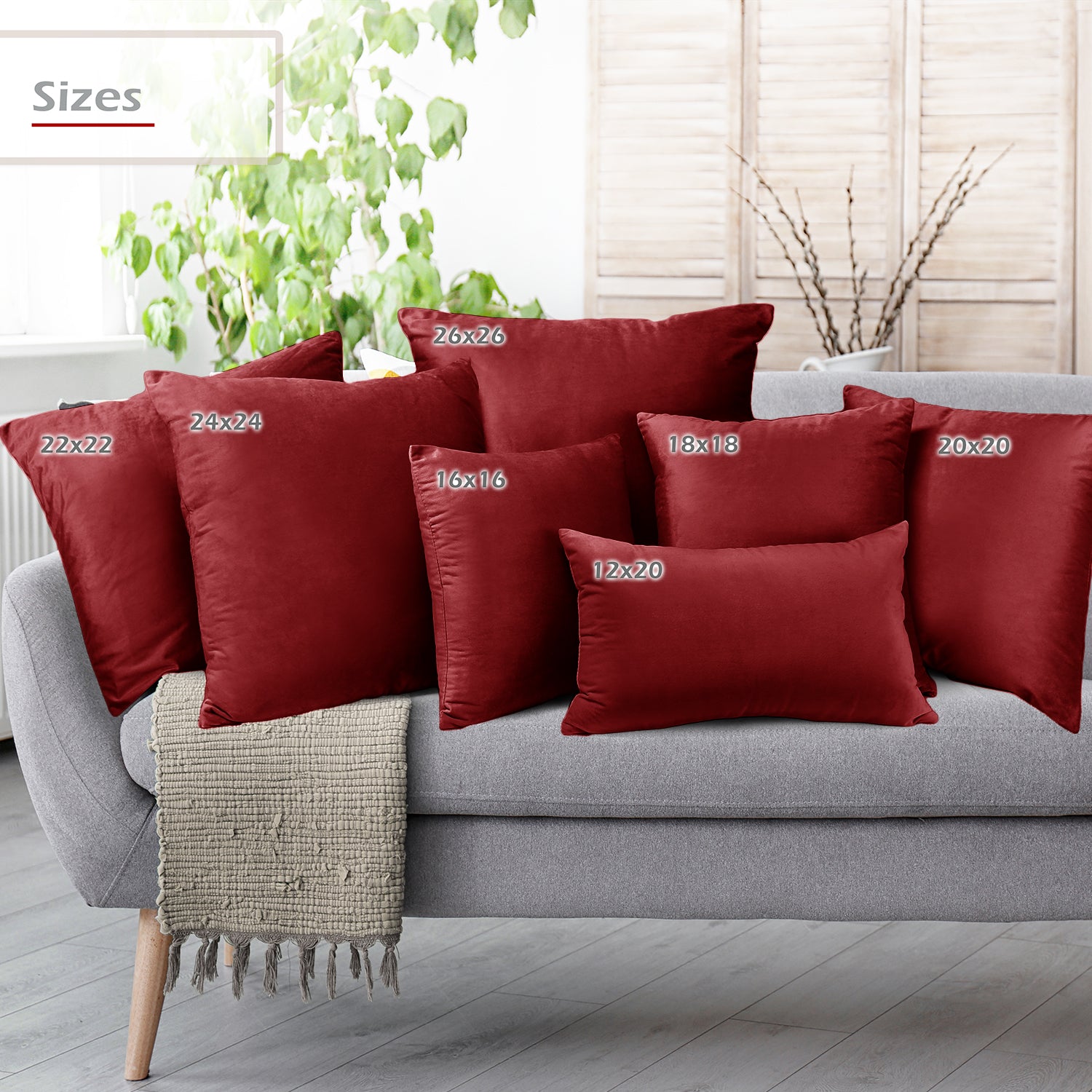 2 Pack 12 x 20 Nestl Bedding Throw Pillow Covers Cozy Velvet Decorati Cozy Array