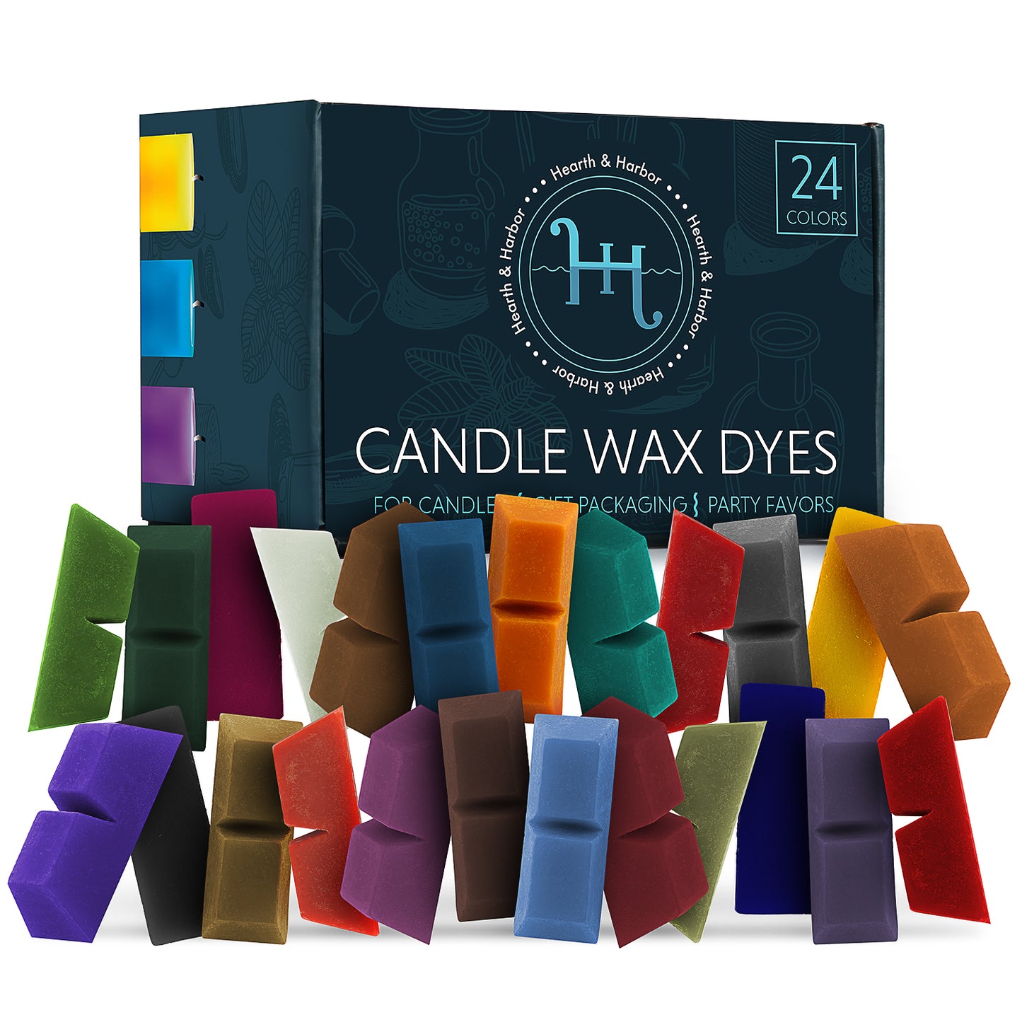 Wax Dye 8 Colors, Color Blocks for Candle Making, Soy Wax Dye Flakes,  Colorant