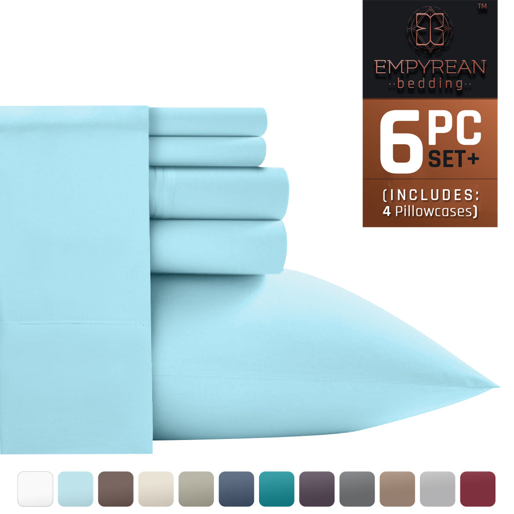 Empyrean Bedding Set of 4 Pillow Cases, Queen Pillowcase Premium  Microfiber, Standard Size 20X30 Navy Blue 