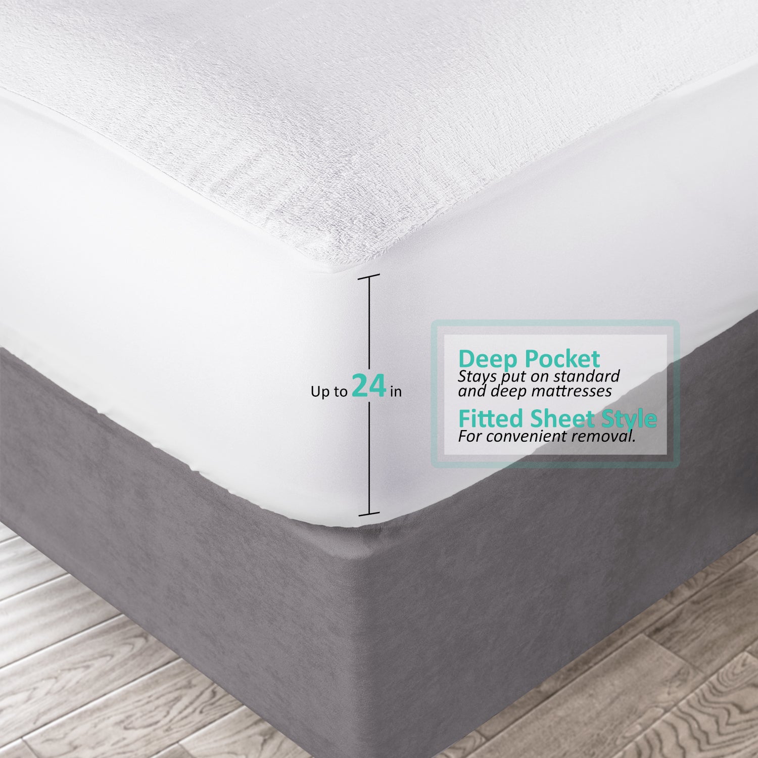 Nestl Bedding Premium Cotton Terry Mattress Protector