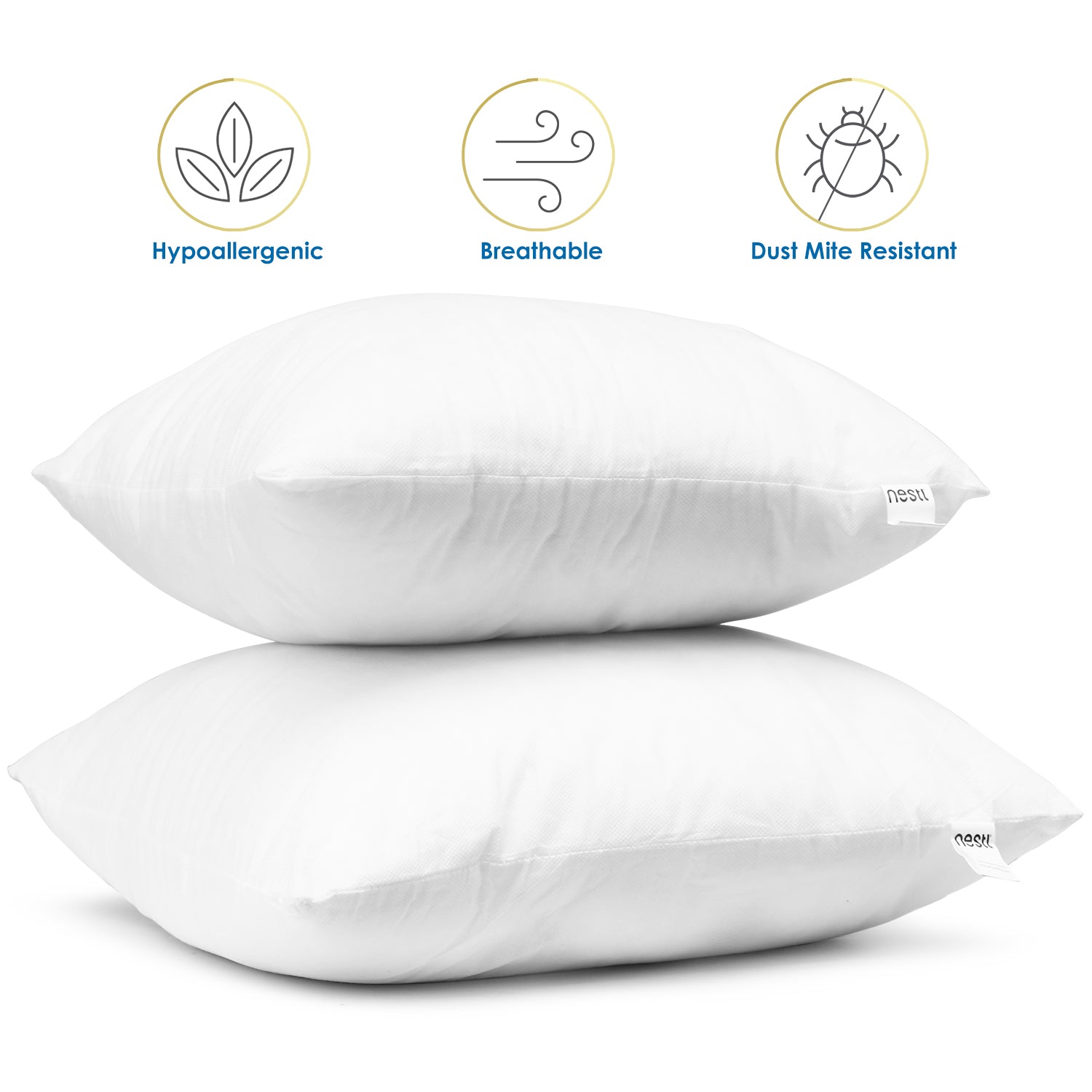 Hypoallergenic clearance pillow inserts