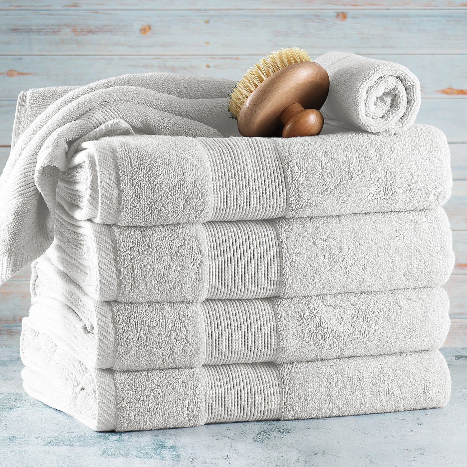 Premium Bath Towels Set - [Pack of 8] 100% Cotton Highly Absorbent 2 B